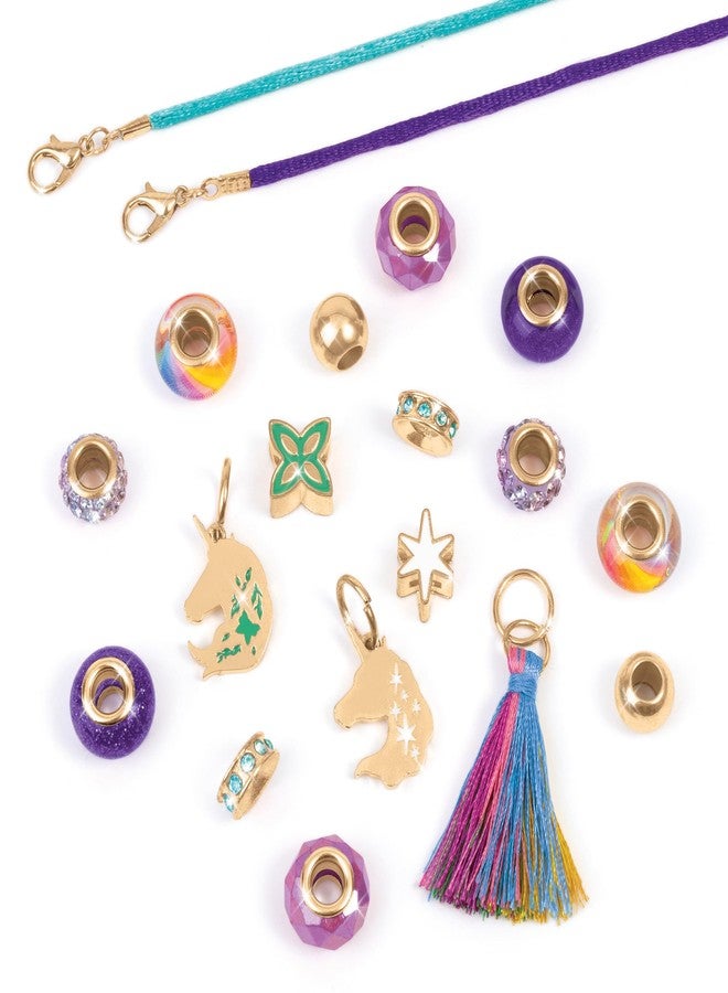 Make It Real: Unicorn Academy: Enchanted Charms Bracelet Kit - 20pc DIY Jewelry Craft, Make 2 Charm & Bead Bracelets, Netflix Series, Girls & Kids 8+ - Image 3